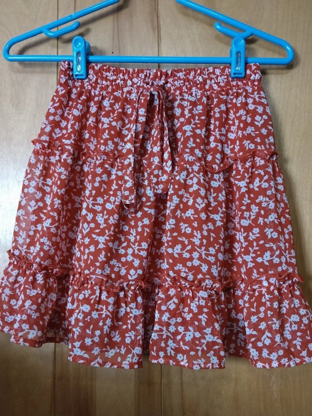 Sienna Sky Size XS Floral Tiered Ruffle Pull On Elastic Waist Mini Skirt